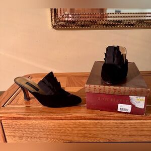 Ann Marino Black Women's Mules